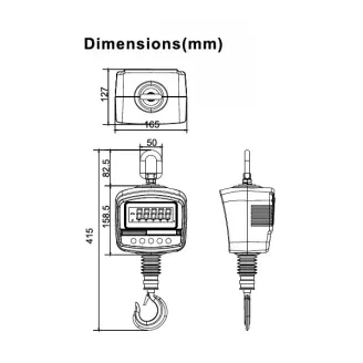 Dynamomètre Crochet peseur DR 2