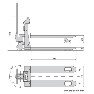 Transpalette multi-échelon avec imprimante TPWA 2