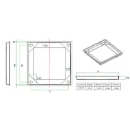 Cadre de fosse 1200x1200 mm