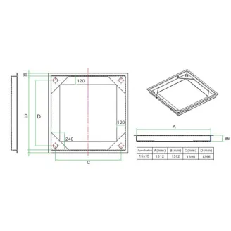Cadre de fosse 1500x1500 mm 2
