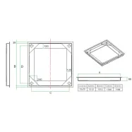 Cadre de fosse 1500x1500 mm