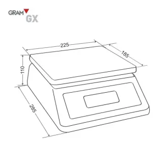 Balance inox Gram GX portée 15 kg. 2