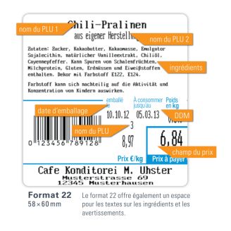 Etiquettes CAS CL5200N Standard format 10, 58x40 mm, 940 étiquettes/rouleau 2