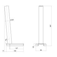Balance pèse-colis WEICOMP Lite, plateau 300x300 mm