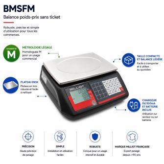 Balance poids prix BMSFM Milliot