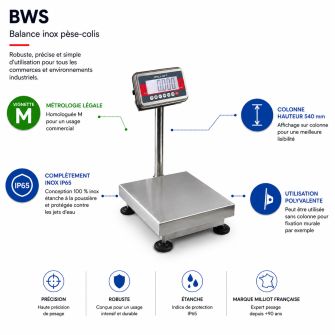 Balance inox BWS homologuée