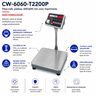 Pèse-colis CW-6060 avec imprimante
