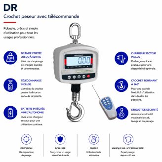 Dynamomètre Crochet peseur DR 2