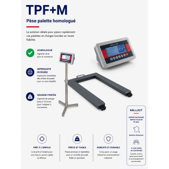 Pese palette TPF avec imprimante homologué