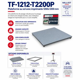 Plateforme au sol TF-1212 avec imprimante