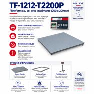 Plateforme au sol TF-1212 avec imprimante