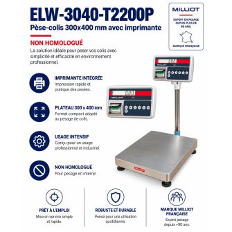 Pèse-colis ELW-3040 avec imprimante