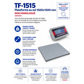 Plateforme au sol 1500x1500 mm TF-1515 2