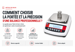 Comment choisir la portée et la précision d’une balance ?