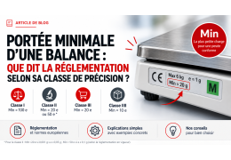 Portée minimale d’une balance : que dit la réglementation selon la classe de précision ?